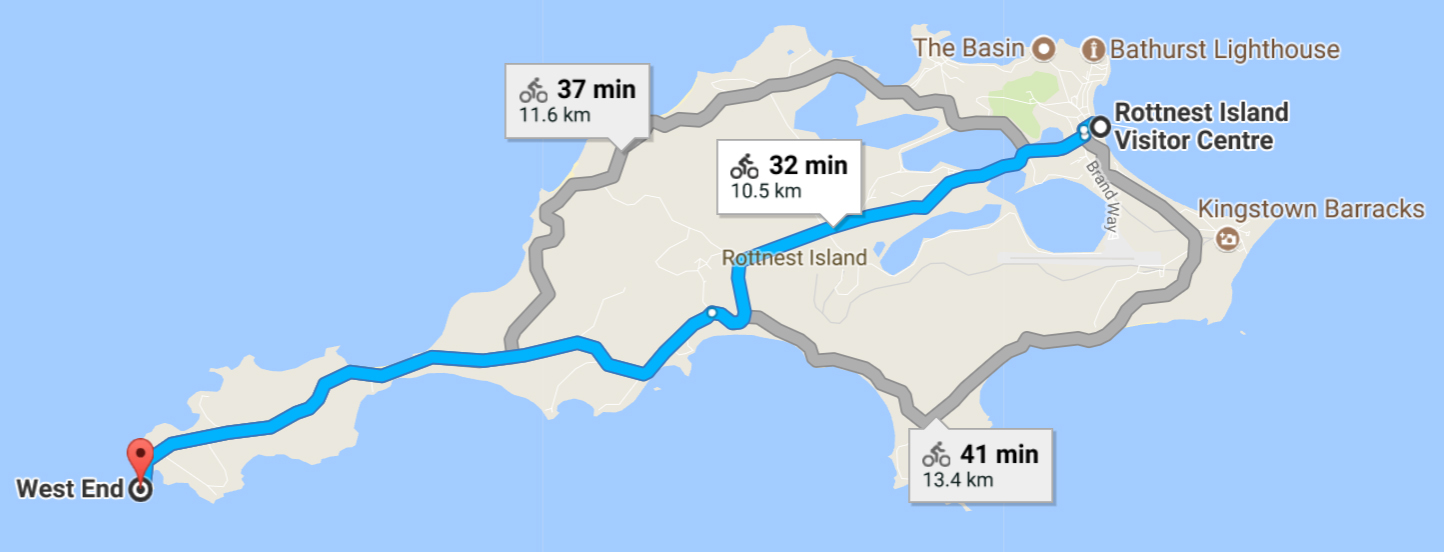 Rottnest Island Cycling Route