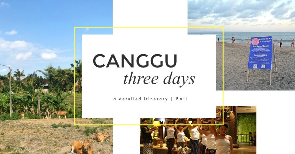 Canggu Itinerary